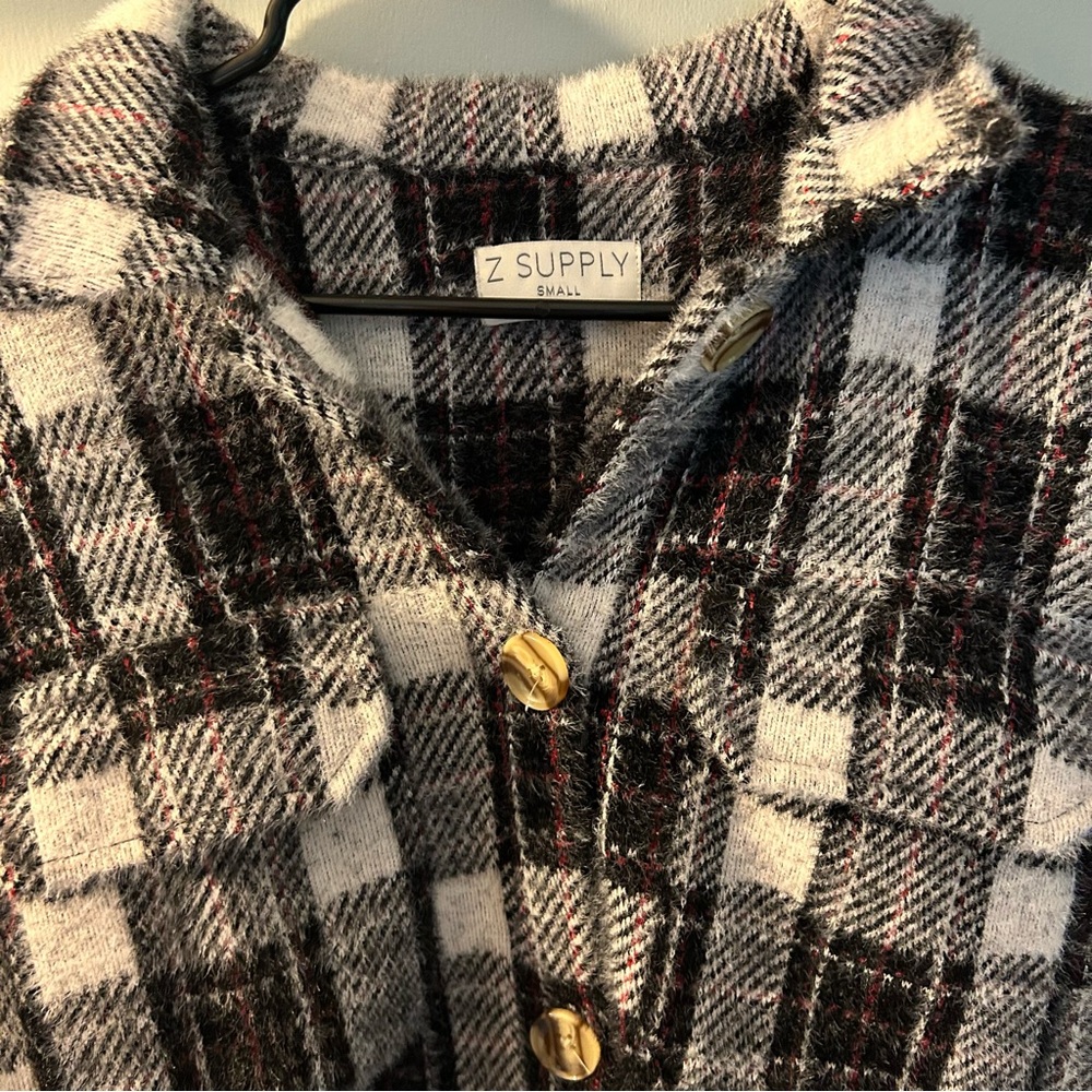 Z Supply Plaid Tucker “Shacket” - Picture 3 of 5